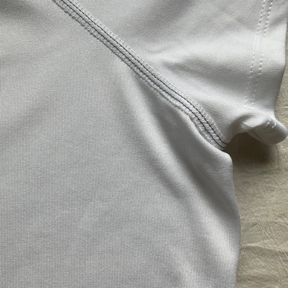 Adidas Climalite Short Sleeve Minimal Logo White V-Neck T-Shirt adidas Tee XL - Picture 10 of 14